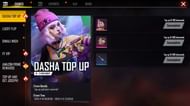 'Dasha Top Up' event in Free Fire